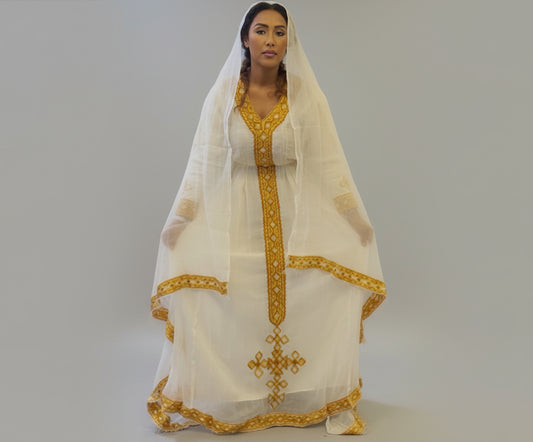 Ethiopian Traditional Dresses - 10 Colorways Gena Tibeb Ethiopian Traditional Dresses - 10 Colorways Gena Tibeb