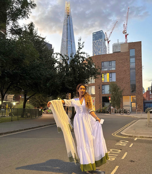 New Chiffon collection - Avory white dress