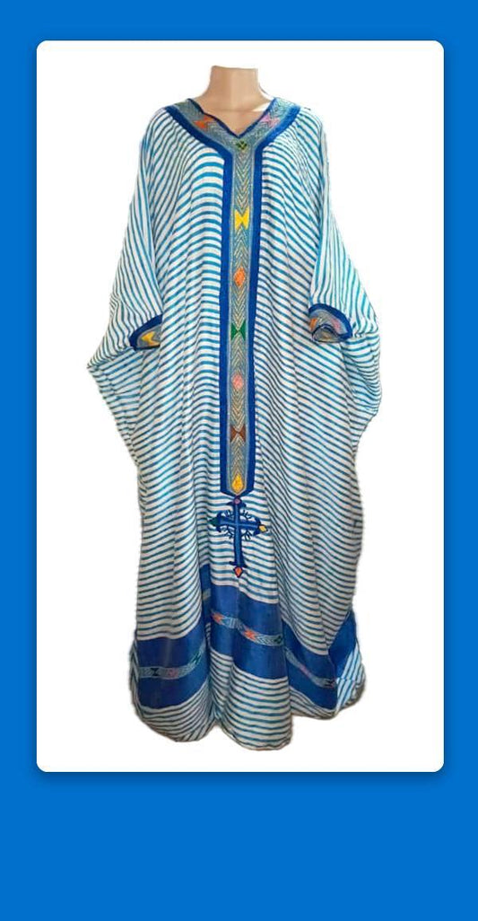 New Ethiopian Traditional Dress - Azure
