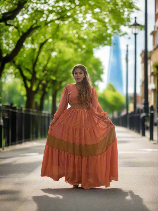 New Chiffon Collection - Rosé Pink Dress